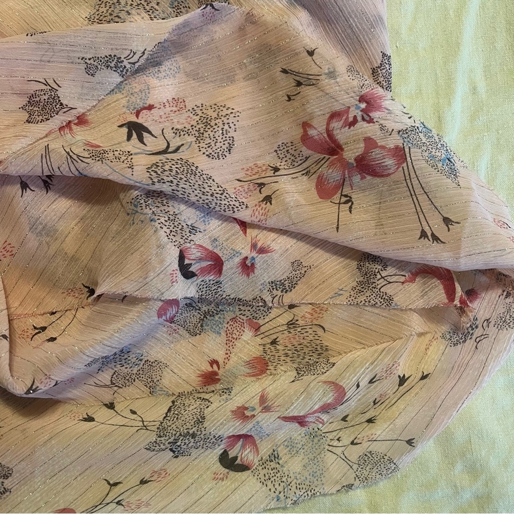 Y2K Forever 21 Floral Halter Tie Pink Top Women’s Medium - Picture 7 of 9